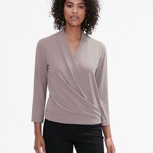 M.M.LaFleur Deneuve Top Rain Cloud Gray Medium